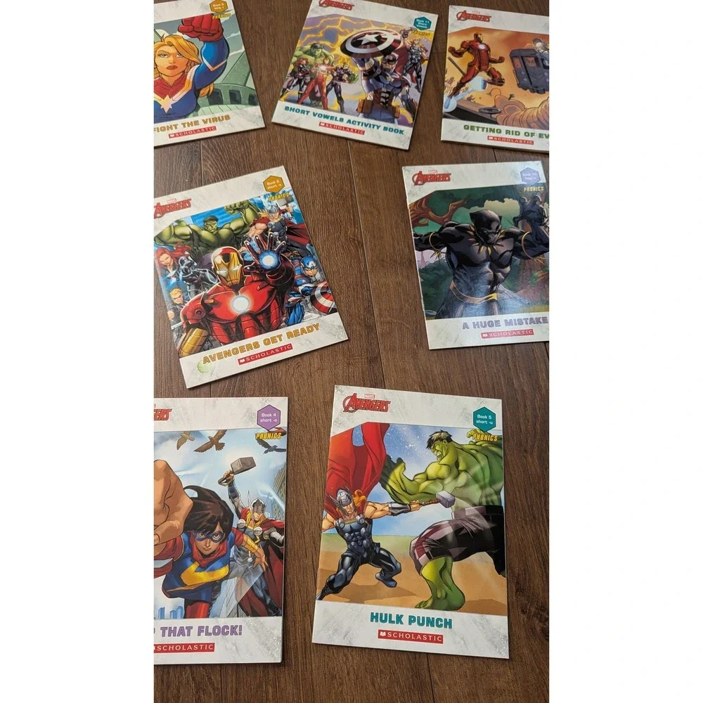 Marvel Avengers Phonics Books & Guardians of the Galaxy Reader Lot of 11
